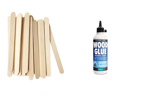 Popsicle Sticks and glue